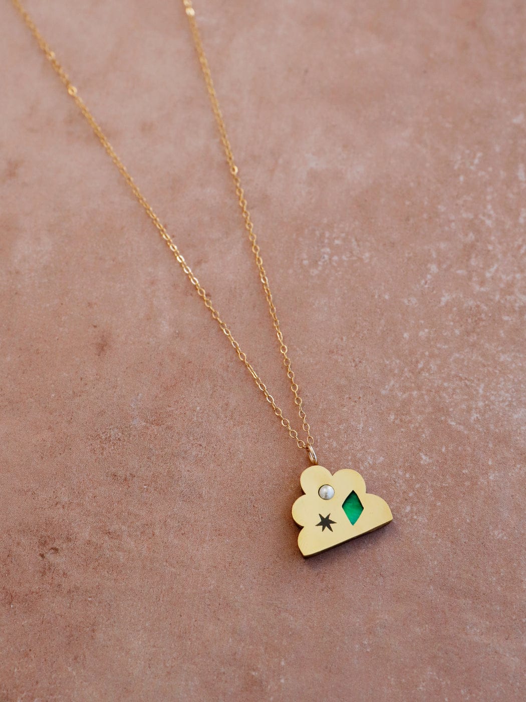 Confetti Brass Necklace