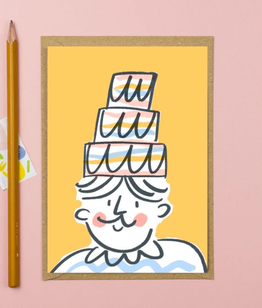 Letterbox Lane Birthday Cake Hat Card