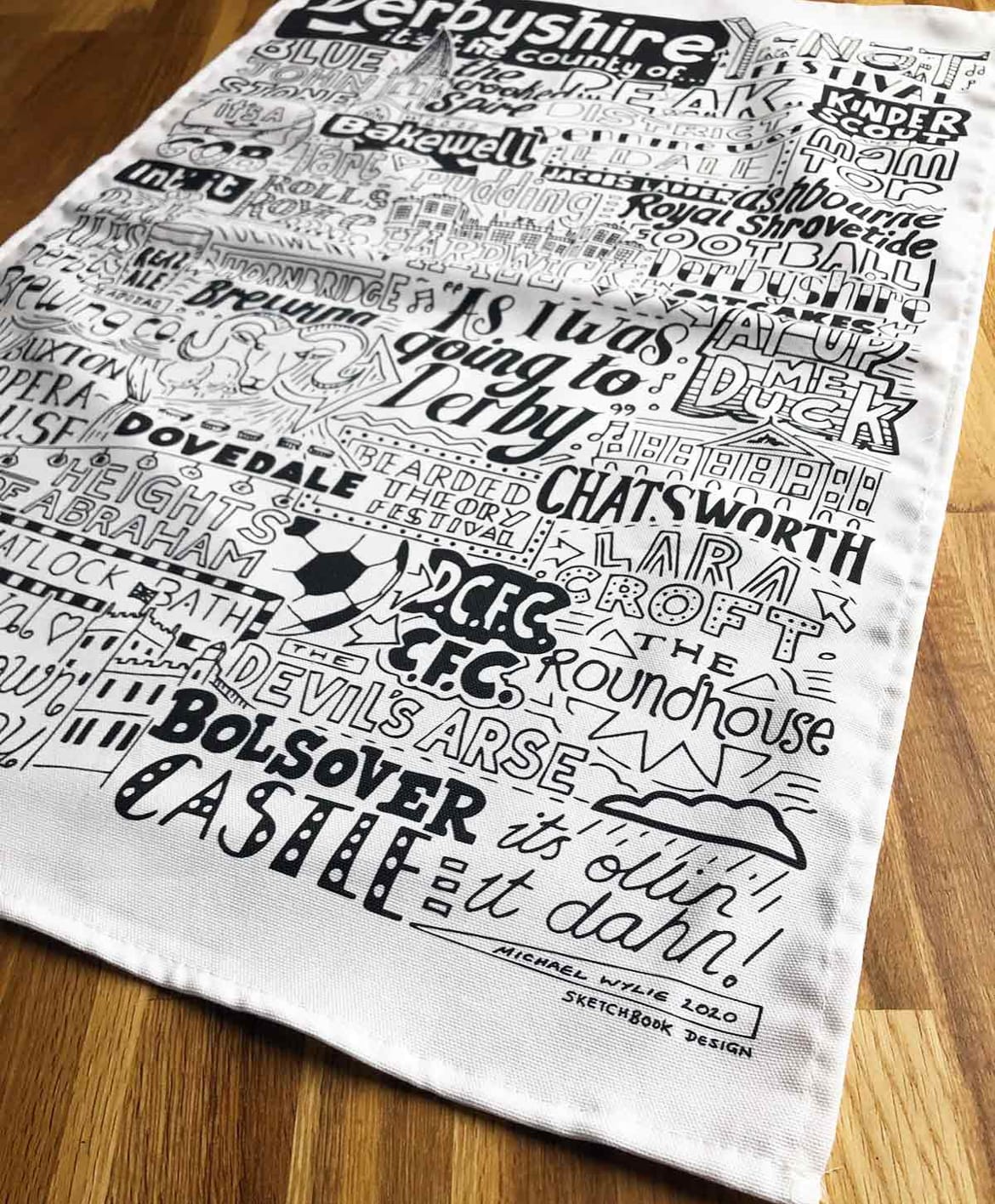 Derbyshire Landmarks Tea Towel - Image 2