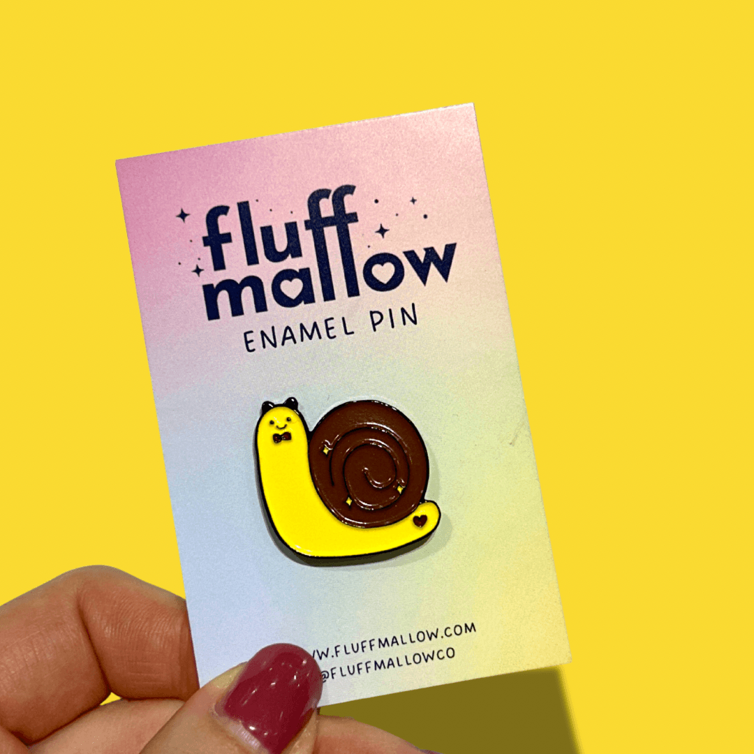 Kawaii Snail Enamel Pin Badge