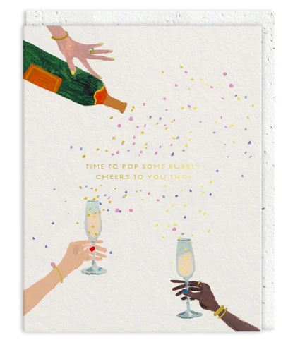 Pop Some Bubbly Wedding Card
