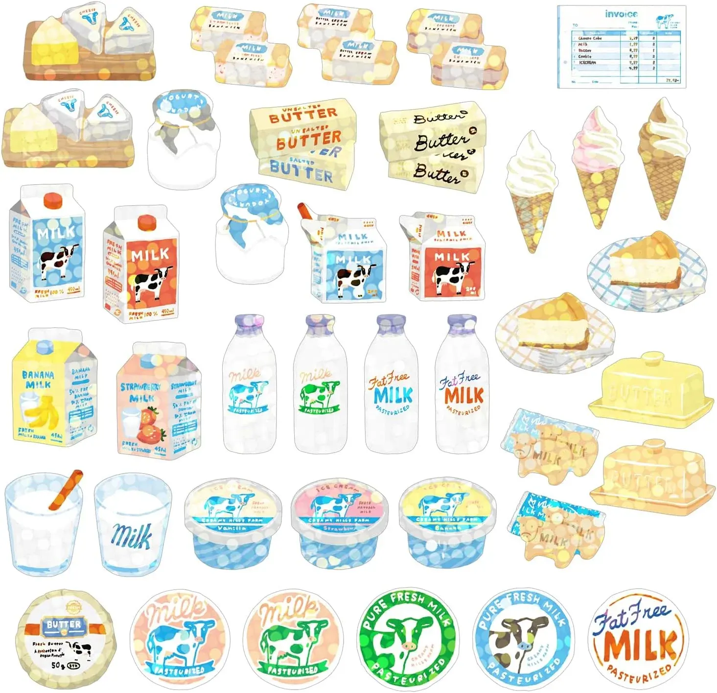 Sticker box Milk