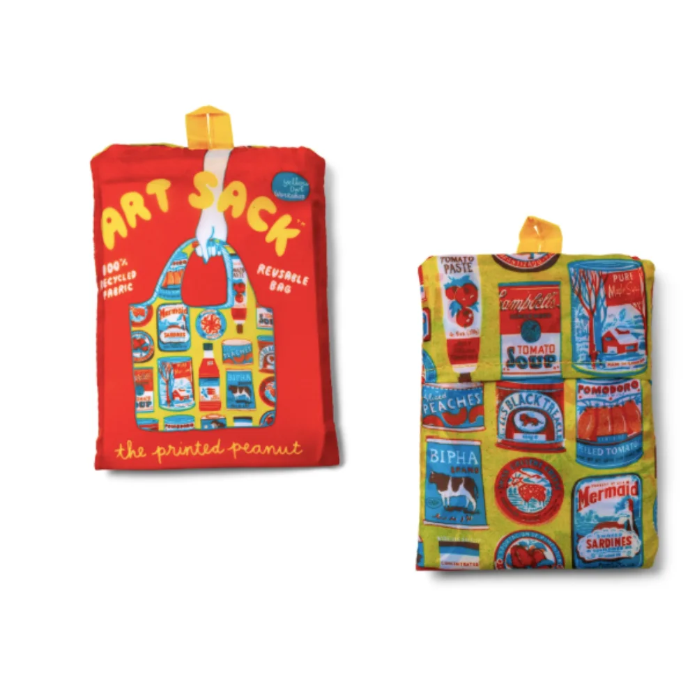 Tins Art Sack Closed and folded, showing the front and back view
