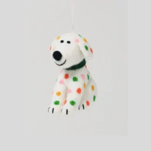 Wrap Hanging Decoration | Coloured Spotty Dog